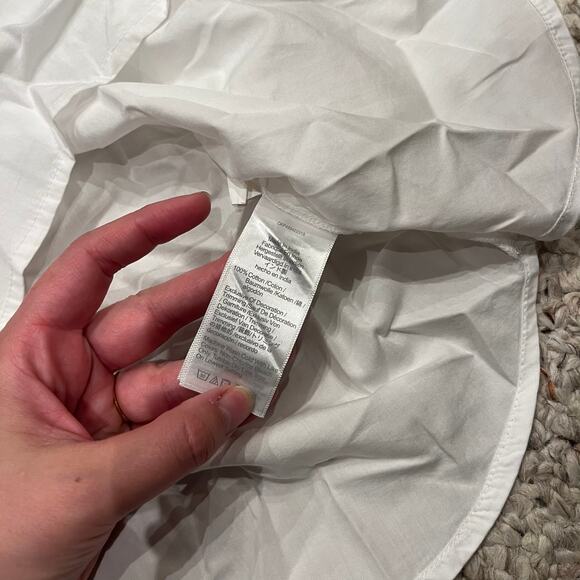 NWT Madewell Embroidered Poplin Balloon Sleeve Blouse Sz XL White Boho Preppy - Picture 6 of 7